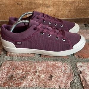 Teva Freewheel Suede & Corduroy purple sneakers.